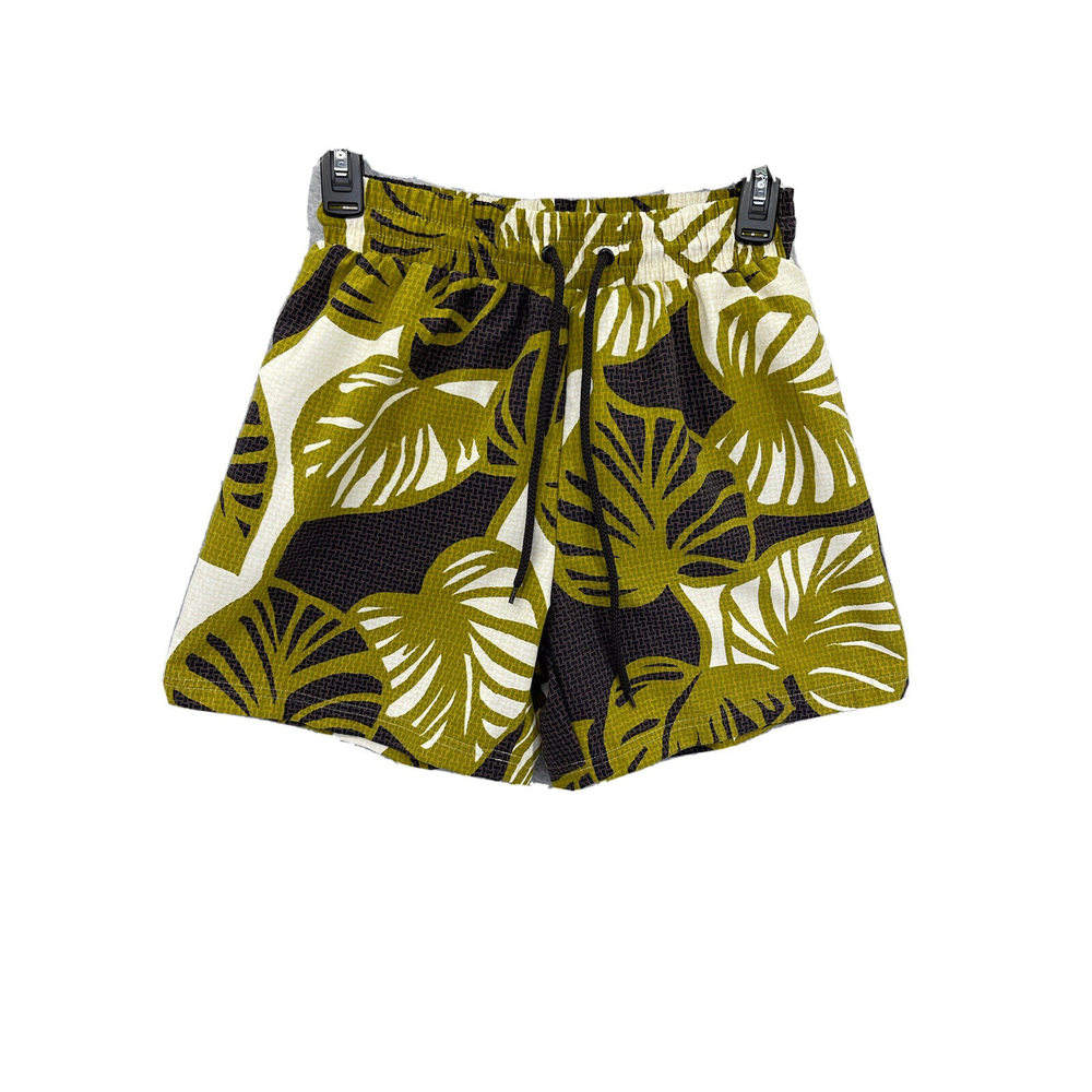 Aubade Paris Swim Trunks Men Size Medium Drawstring Pockets Monstera Slim